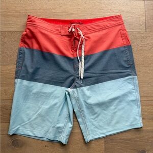 Goodfellow & Co Men’s Colorblock Board Shorts Swim Trunks Size 34